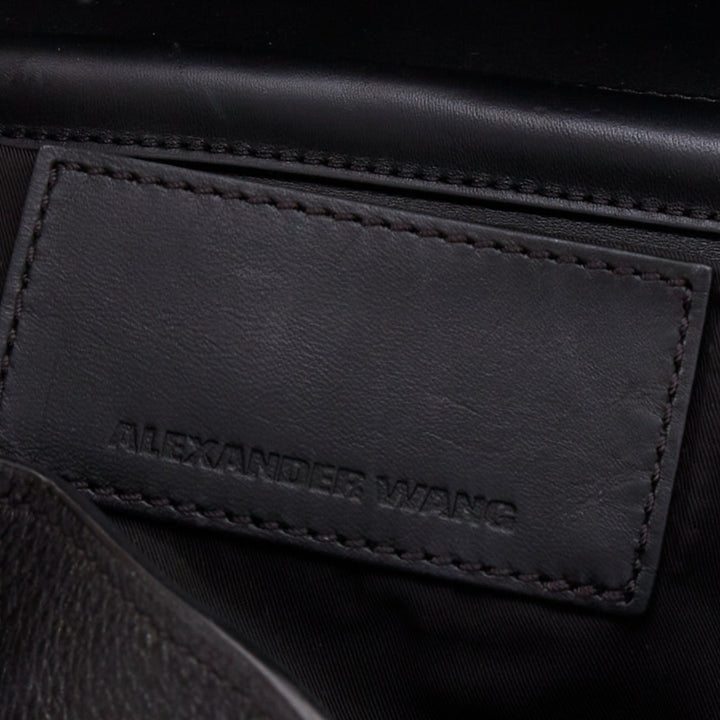 ALEXANDER WANG Prisma Skeletal black rose gold pebbled leather backpack