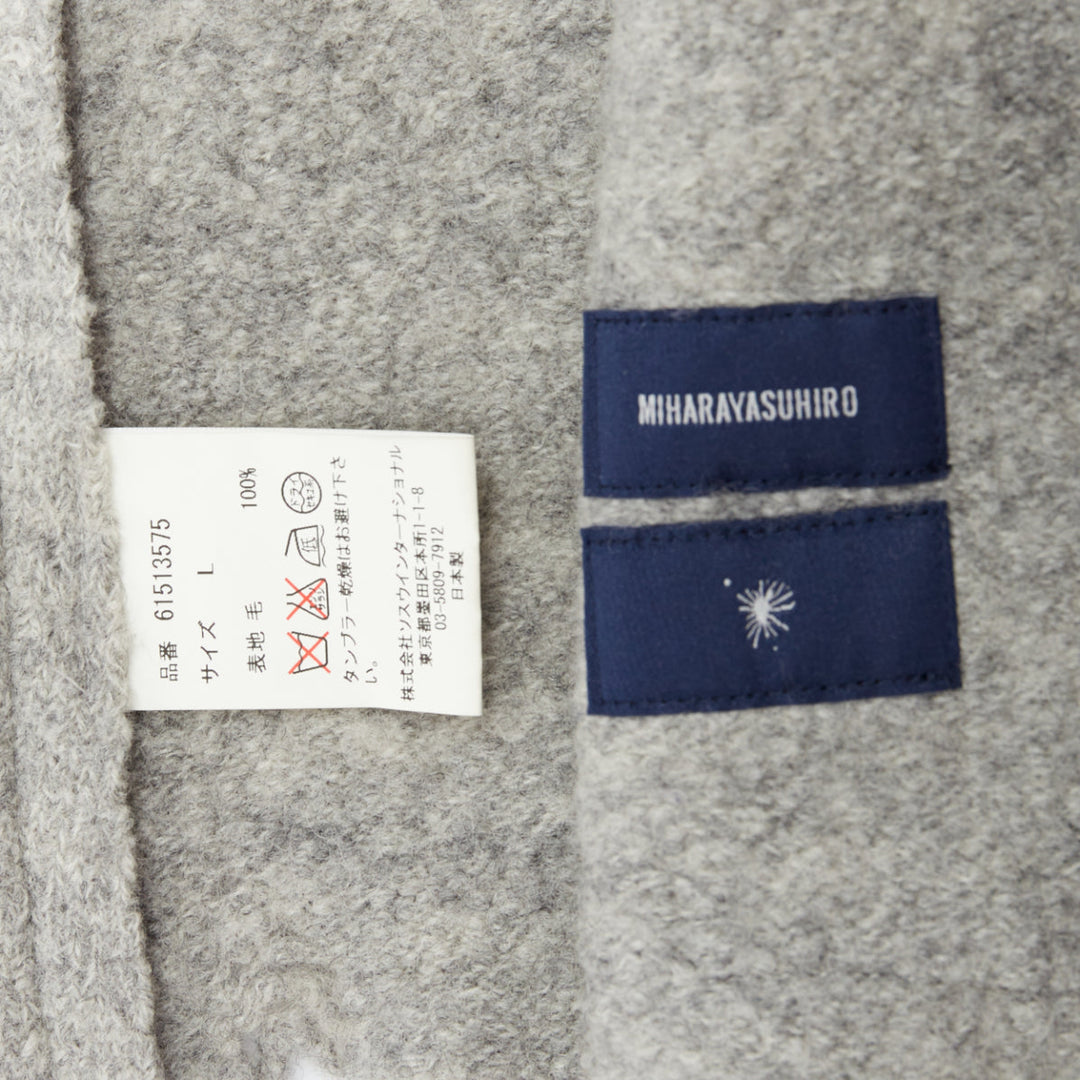 MIHARA YASUHIRO grey wool distressed grunge nautical blazer jacket L