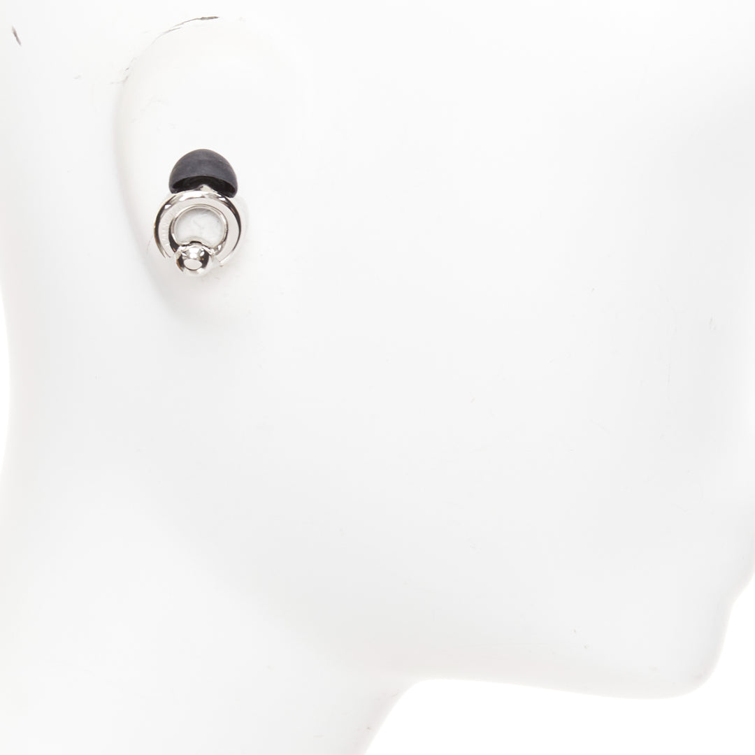 BALENCIAGA Demna 2024 Berlin Ball Ear Jewls silver brass earplug earrings Pair