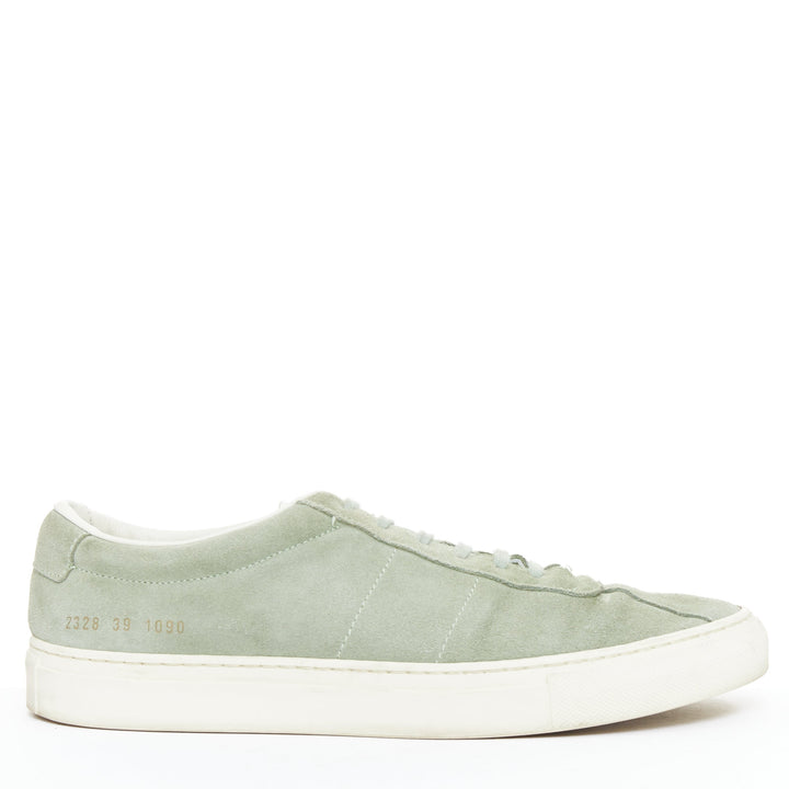 COMMON PROJECT Summer Edition 2328 dusty green suede low top sneakers EU39
