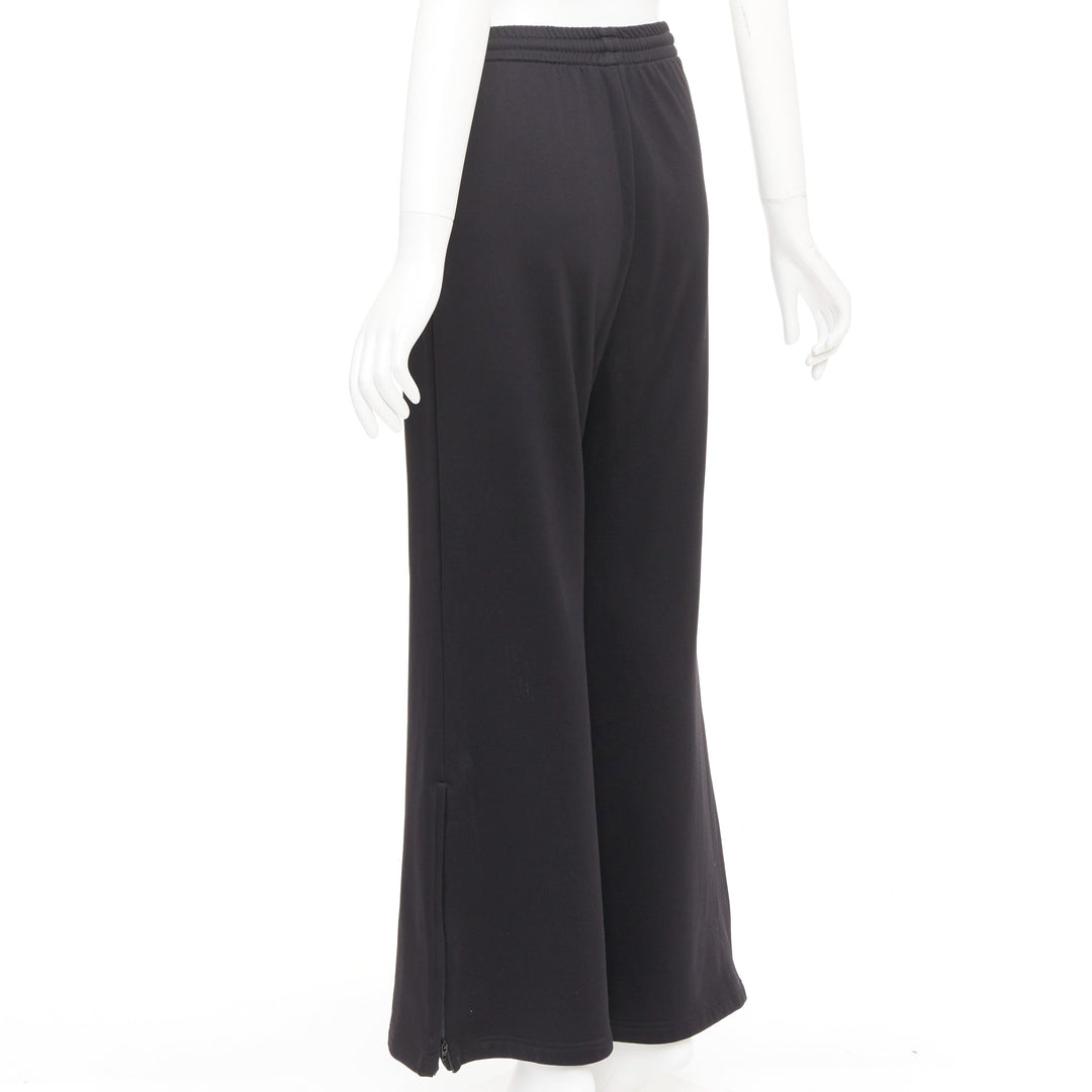 BALENCIAGA 2021 Demna high waist side zip flare knit jogger pants FR34 XS