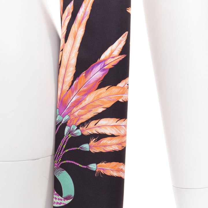 HERMES  silk Brazil Laurence Bourthoumieux bird of paradise Maxi Twilly scarf