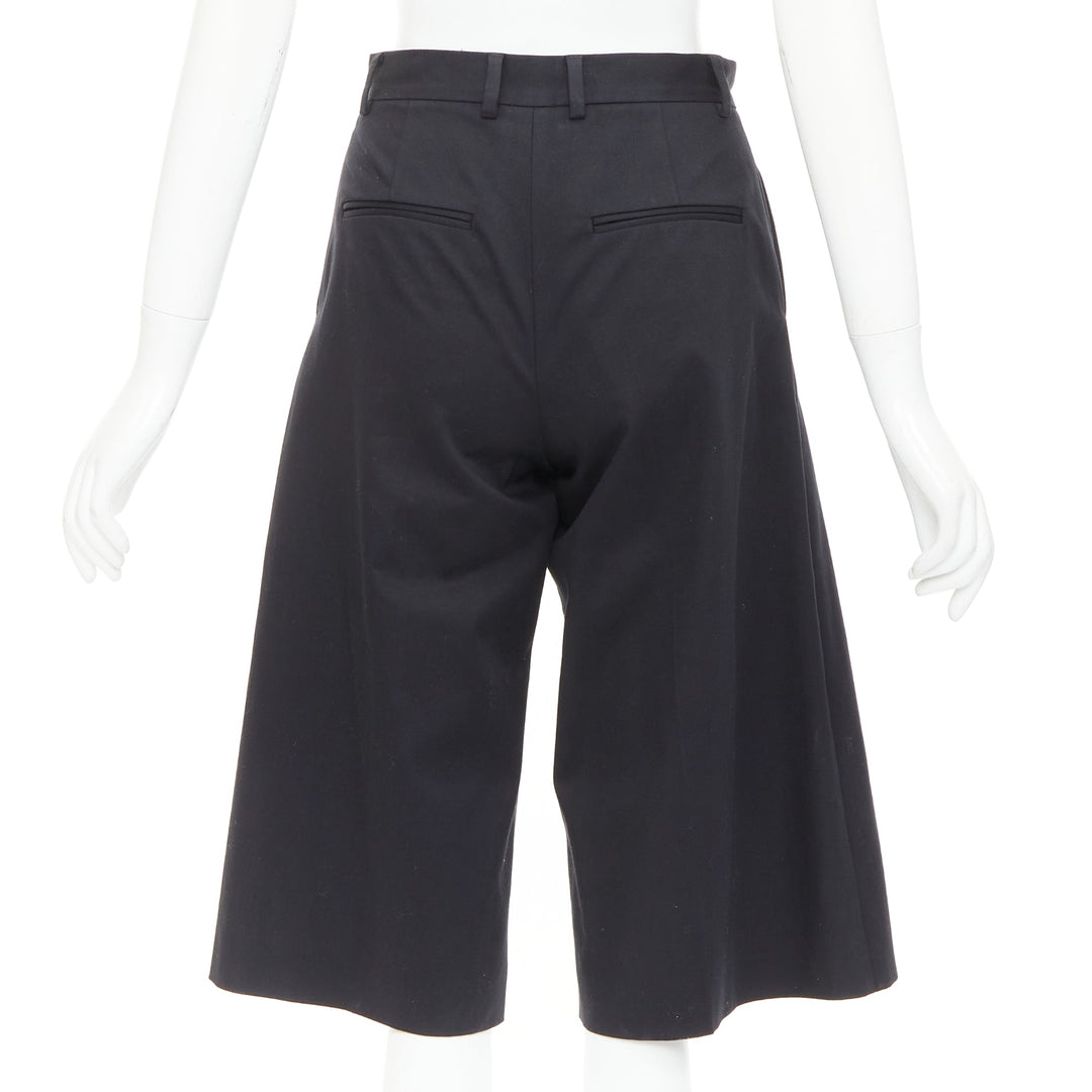 RED VALENTINO black cotton blend high waisted culottes bermuda shorts IT38 XS