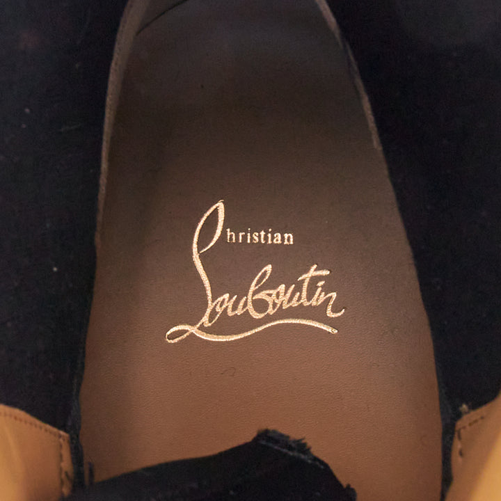 CHRISTIAN LOUBOUTIN Panaroot Dune 40 black canvas platform ankle boots EU43 US10