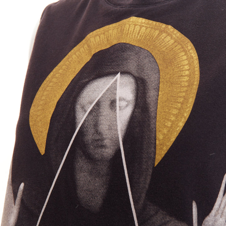 GIVENCHY 2011 Lane Crawford Madonna Graphic foil print cotton muscle tank top S