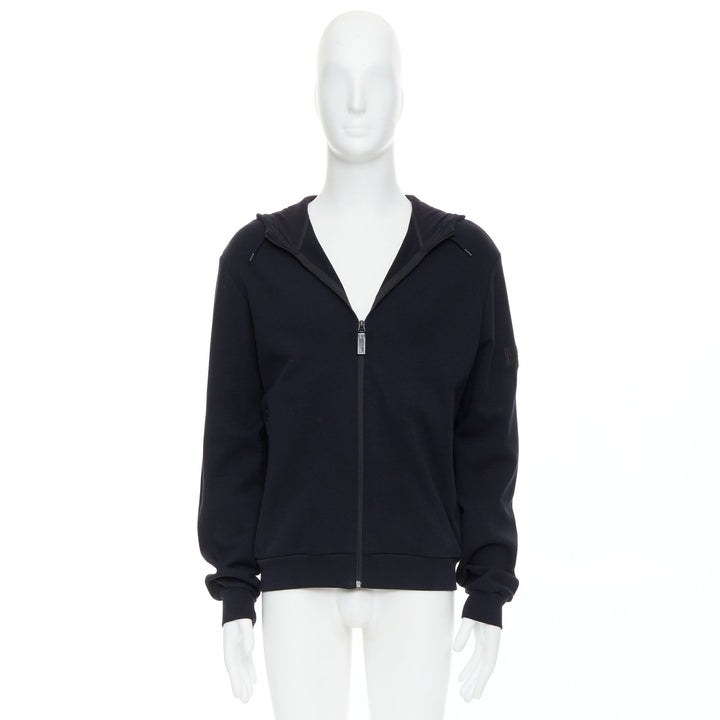 Male mannequin wearing Burberry Sport Black Cotton Men Hoodies in Size  L | Available at JHROP