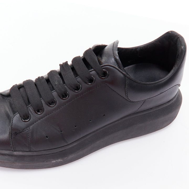 ALEXANDER MCQUEEN Oversized black leather chunky sneakers EU44