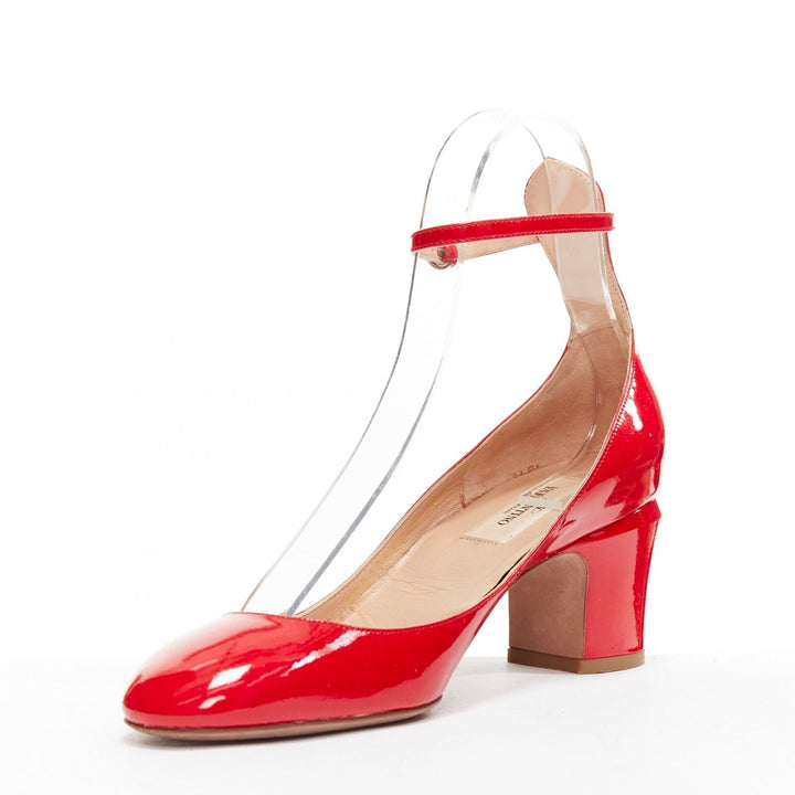 VALENTINO Tango 60 red patent leather Maryjane pumps EU38.5