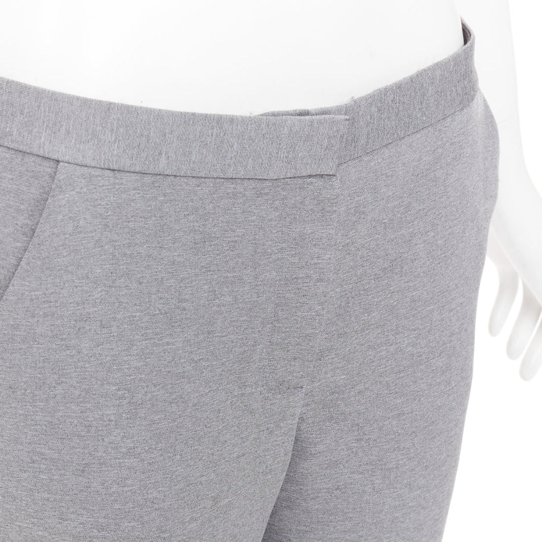 THE ROW grey polyamide silk low waist darted cropped harem pants US4 XXS