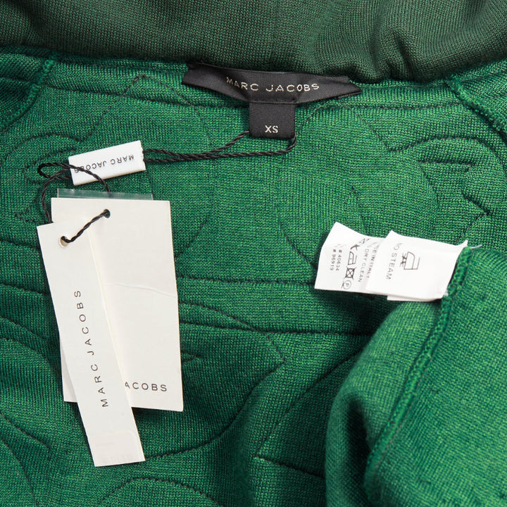 rare MARC JACOBS 2016 green tencel cashmere tassel floral embroidery hoodie XS