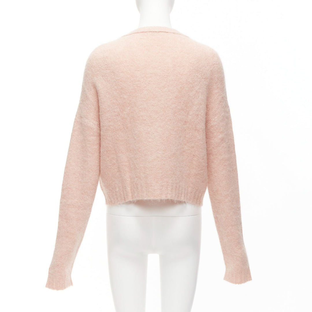 RED VALENTINO pink alpaca blend horn button cardigan sweater XS