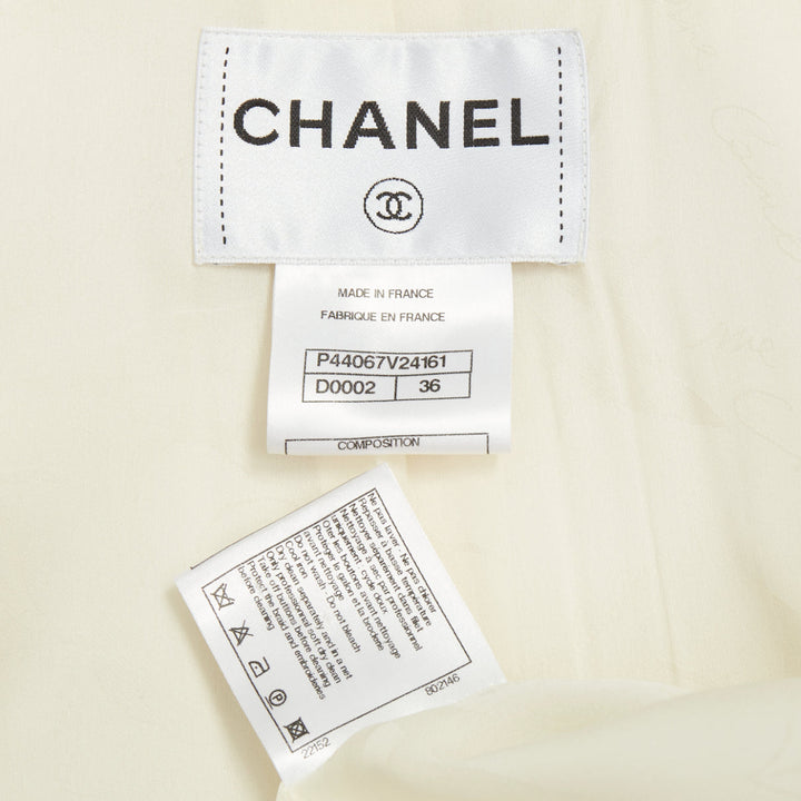 CHANEL 2012 Runway Paris Bombay embroidered double breasted knit jacket FR36 S