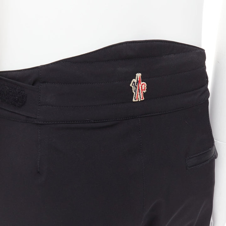 MONCLER Grenoble Pantaloni Da Sci black nylon flare ski pants S