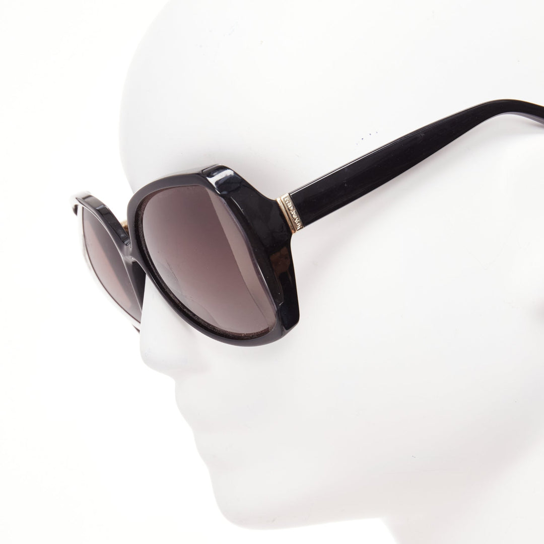 YVES SAINT LAURENT YSL6328S black flared out lens logo side square sunglasses