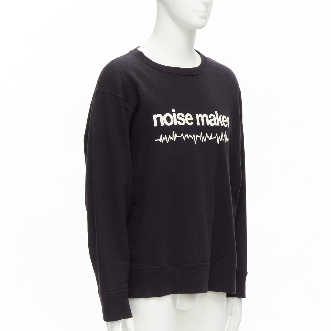 UNDERCOVER 2023 black cotton noise maker graphic crew neck sweatshirt JP3 L