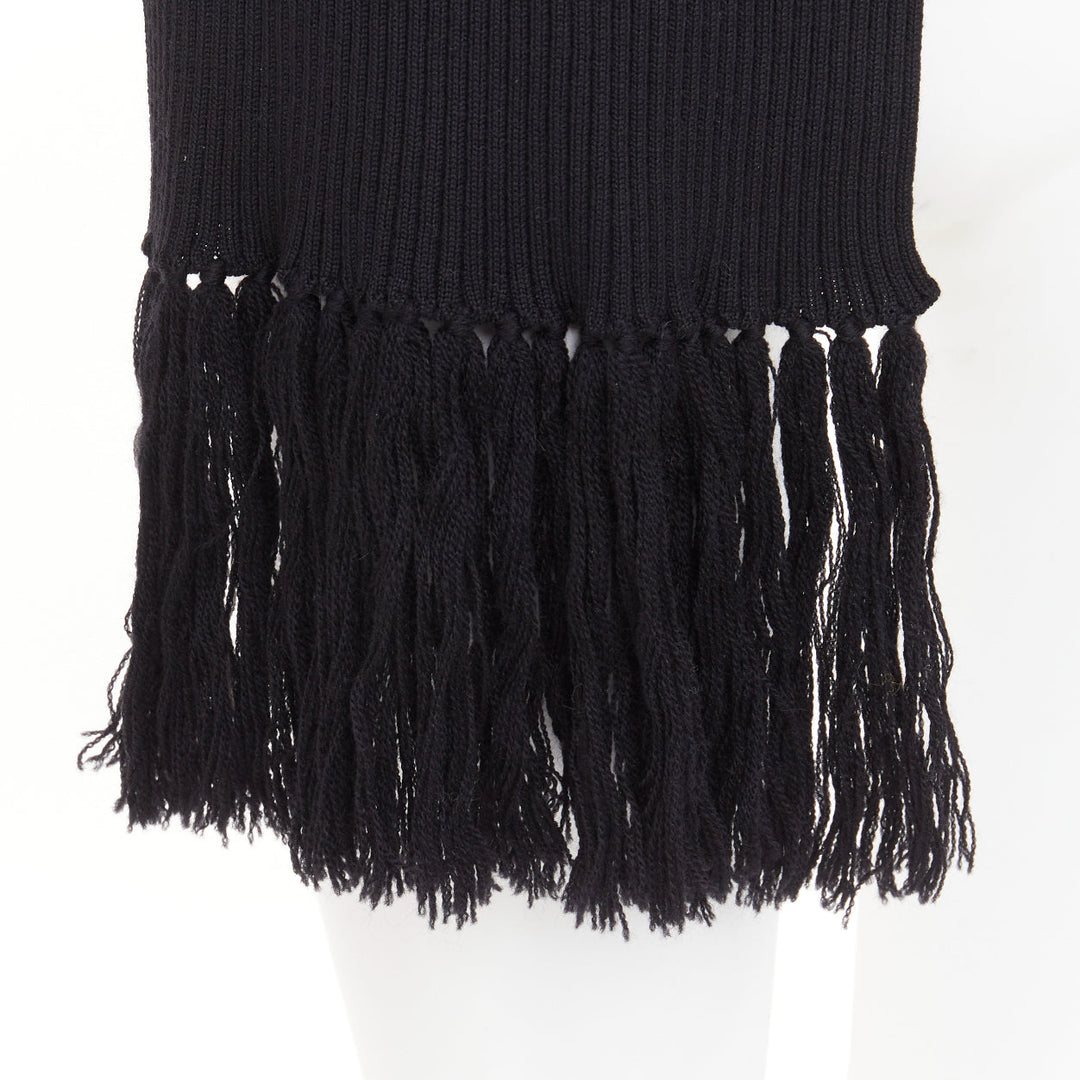 JEAN PAUL GAULTIER Vintage Maille Femme black wool cowl neck sweater L
