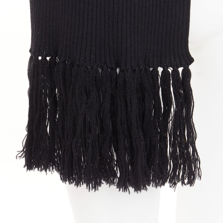 JEAN PAUL GAULTIER Vintage Maille Femme black wool cowl neck sweater L