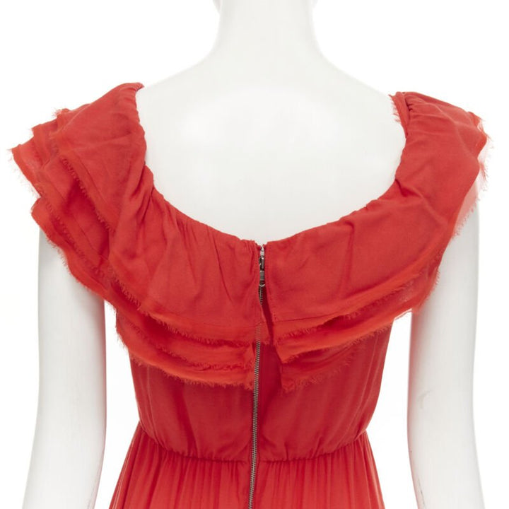 Female mannequin wearing Alice Olivia Red Feels like cotton Women Casual Dress in Size US2 | Available at JHROP