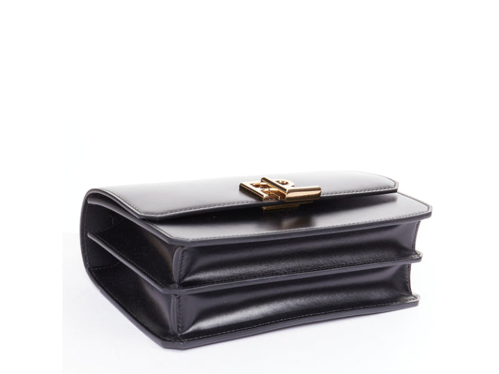 RALPH LAUREN Collection RL 888 black calfskin gold RL crossbody satchel bag