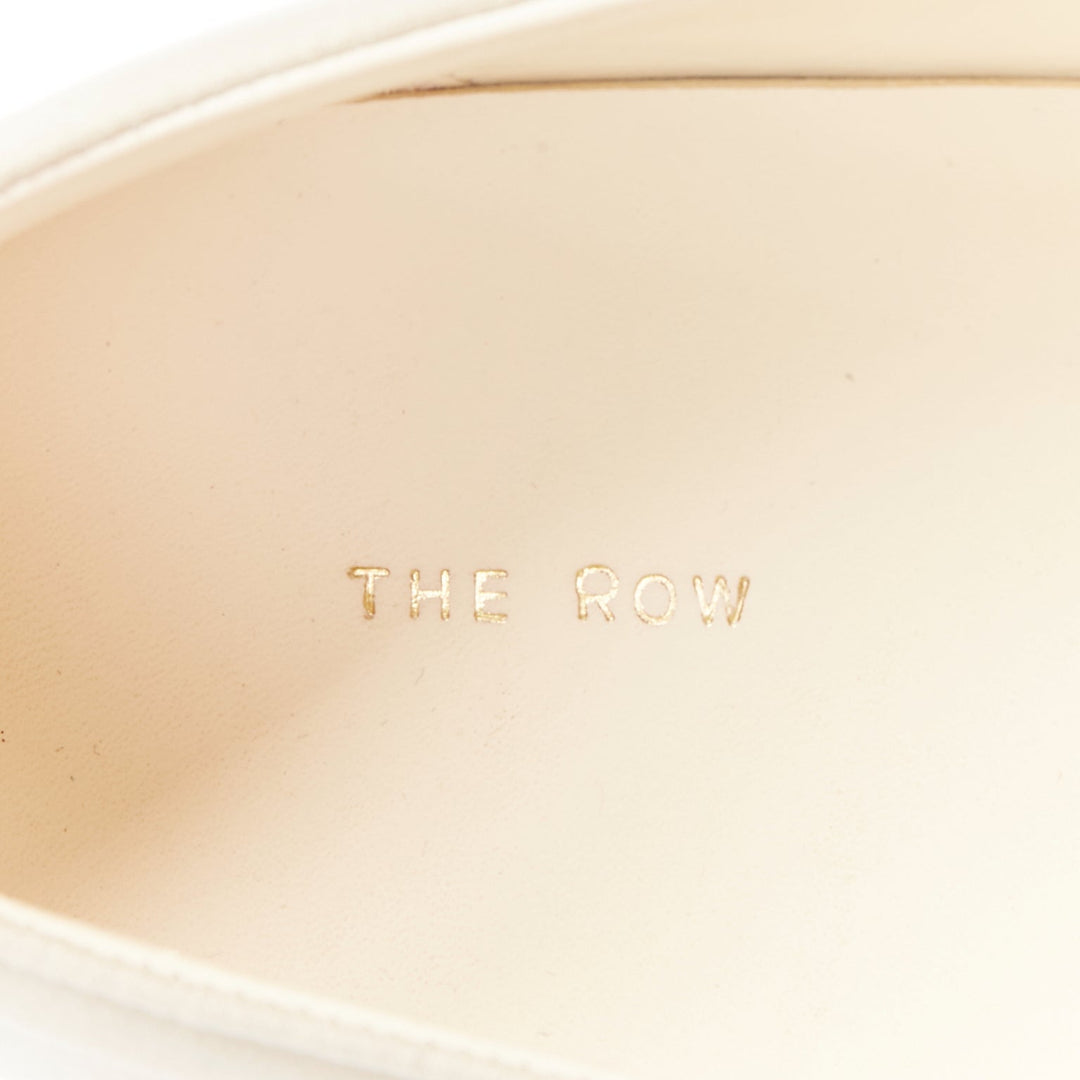 THE ROW Marie H light grey canvas classic platform skate sneaker slip on EU38