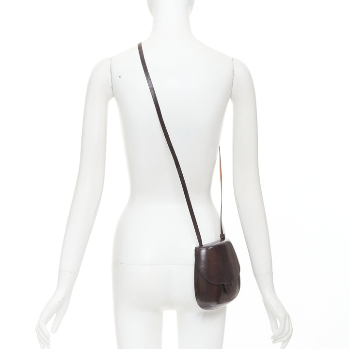LEMAIRE Il BUSSETTO Small Cartridge brown leather structured crossbody bag