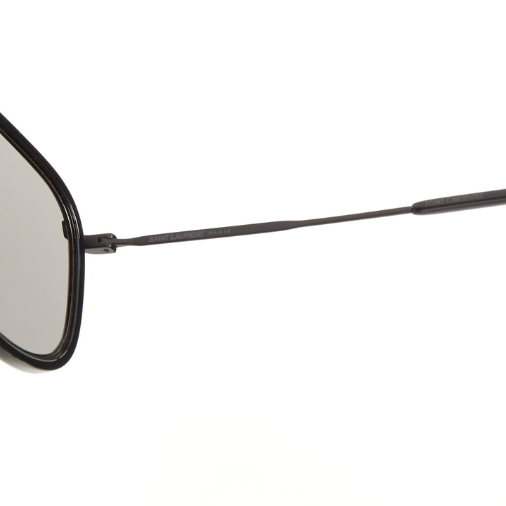SAINT LAURENT 2017 Classic 11 Rim 002 black metal smoke mirror sunglasses