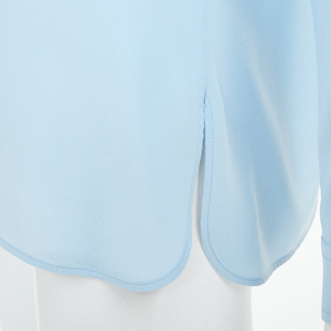 GUCCI 2015 light blue fluid button up long sleeve casual blouse shirt IT40 S
