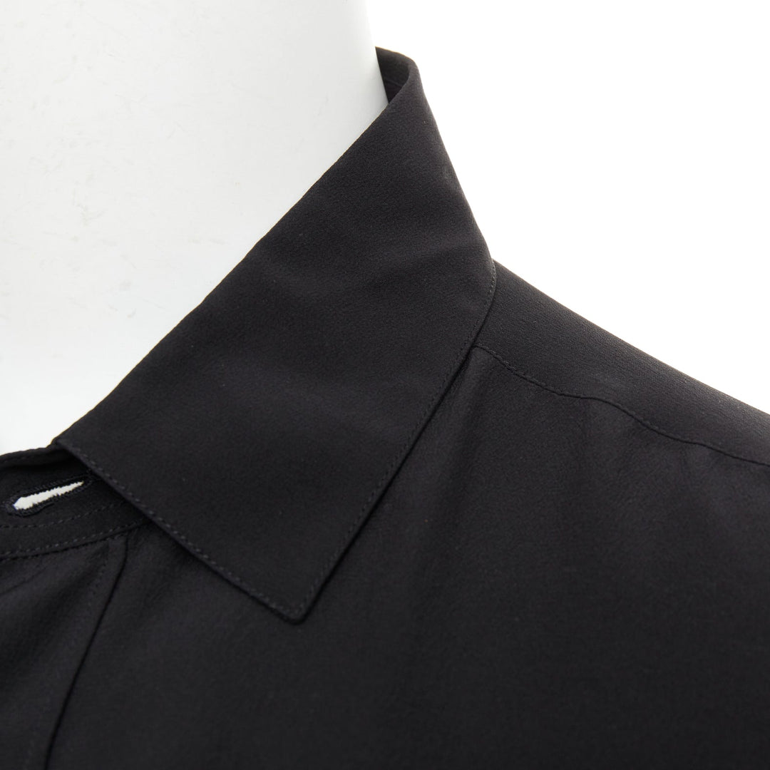 SAINT LAURENT 2015 fluid silk pointed collar button down classic shirt EU 37 XS