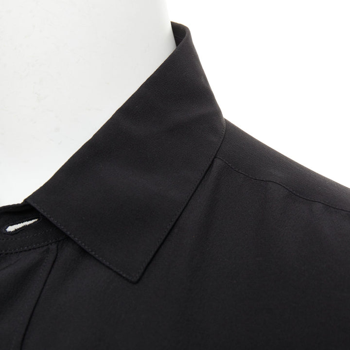 SAINT LAURENT 2015 fluid silk pointed collar button down classic shirt EU 37 XS