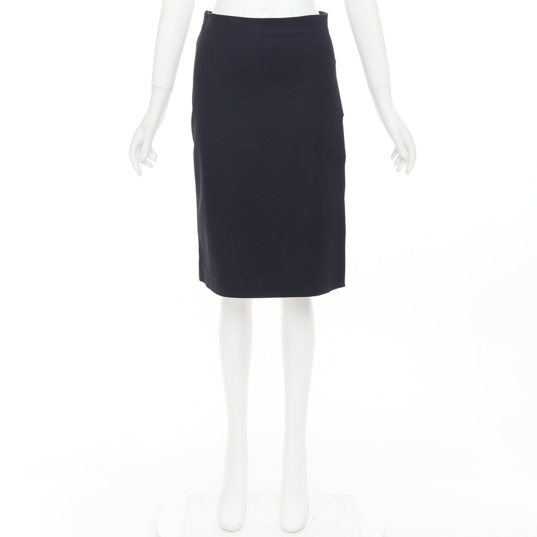 COPERNI black cotton blend high waist high slit pencil skirt IT38 XS