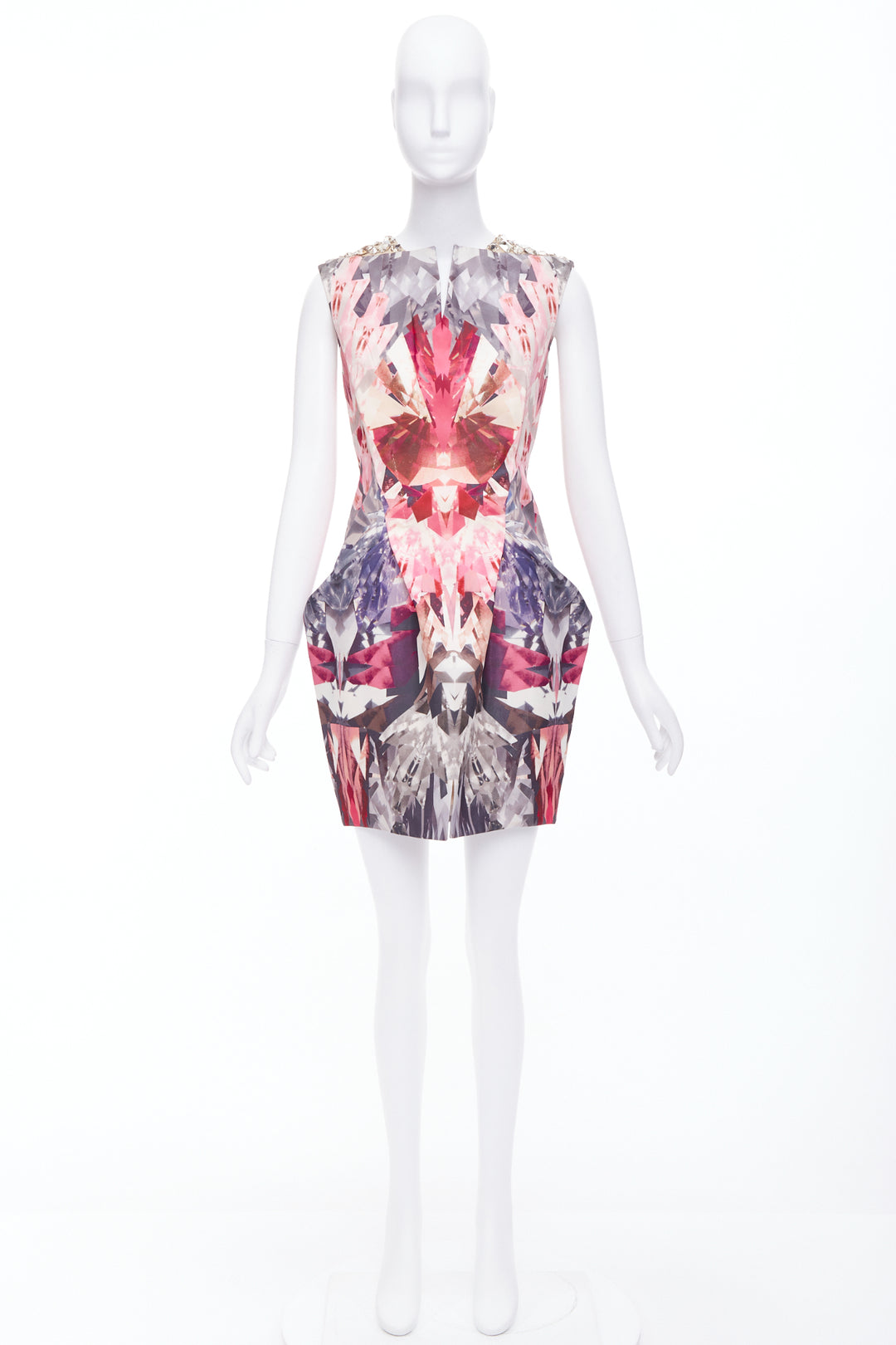 ALEXANDER MCQUEEN 2009 Natural Distinction Kaleidoscope crystal dress IT40 S