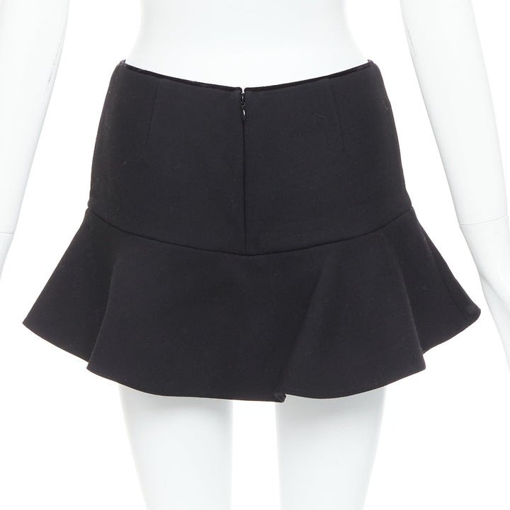 RED VALENTINO black ruffle hem skort shortsIT38 XS