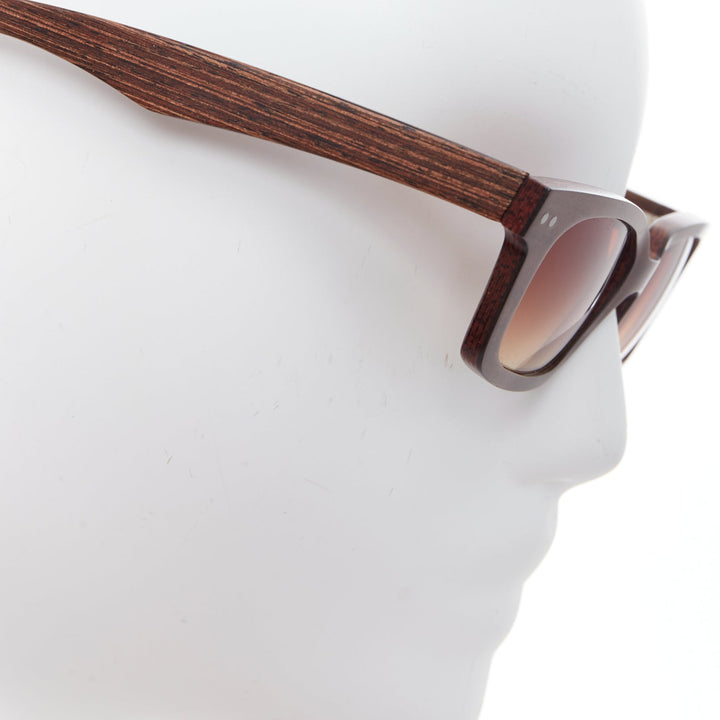 GOLD & WOOD B08.2 brown wood ombre lens spring sunglasses
