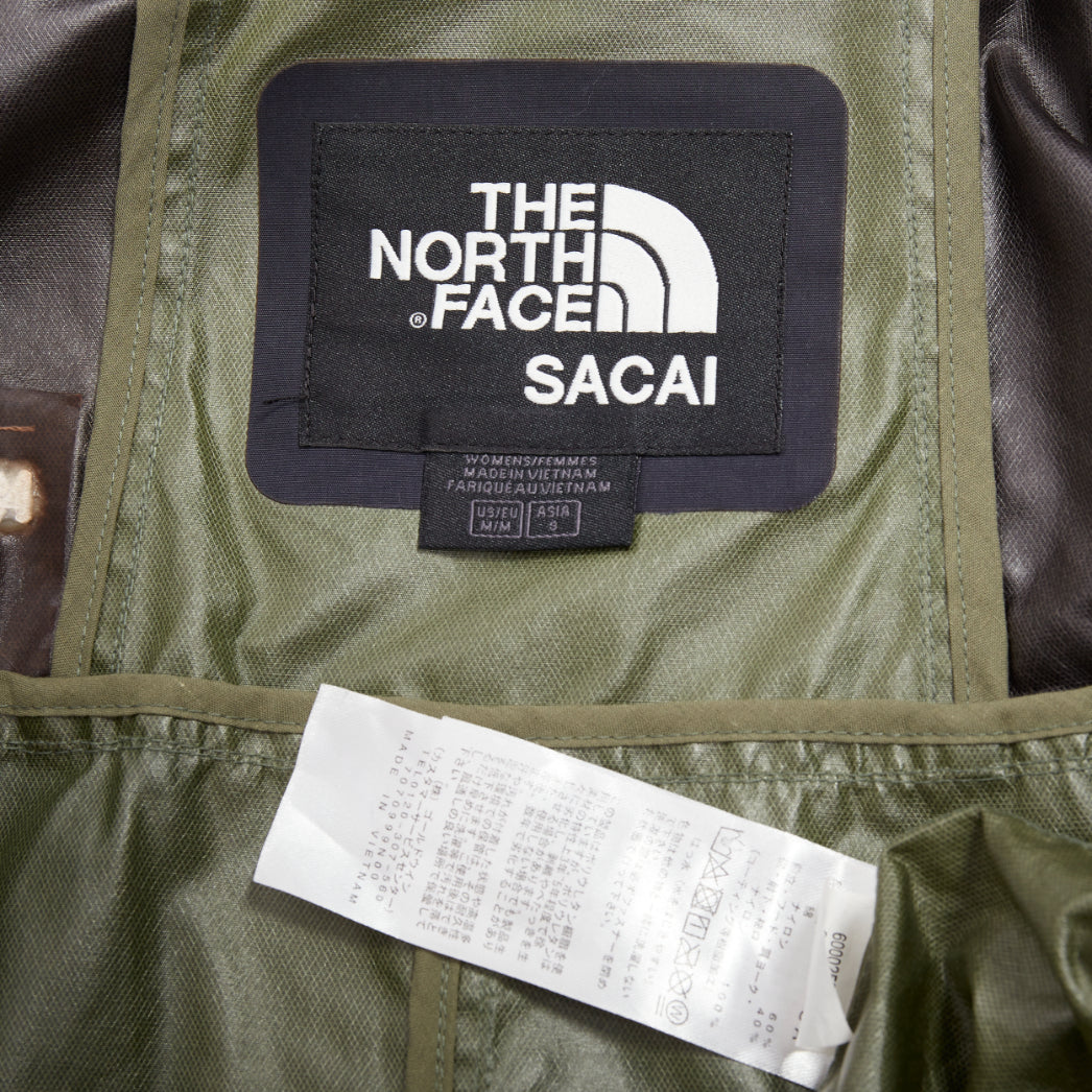 SACAI THE NORTH FACE 2017 Fishtail Mountain Parka green black anorak coat M