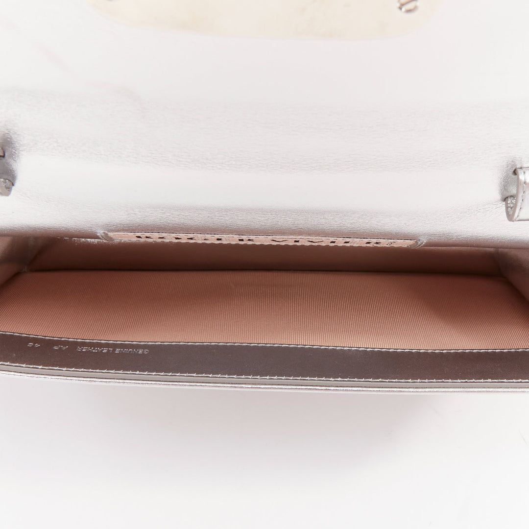 ROGER VIVIER 2023 Kaleidochoc Viv Choc Mini Disco silver sequin crystal bag