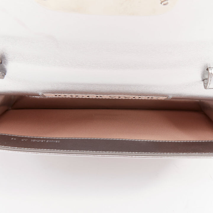 ROGER VIVIER 2023 Kaleidochoc Viv Choc Mini Disco silver sequin crystal bag