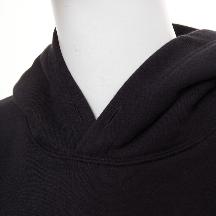 BALENCIAGA Melting Smiley Face Unifit black oversized hoodie sweatshirt XXS