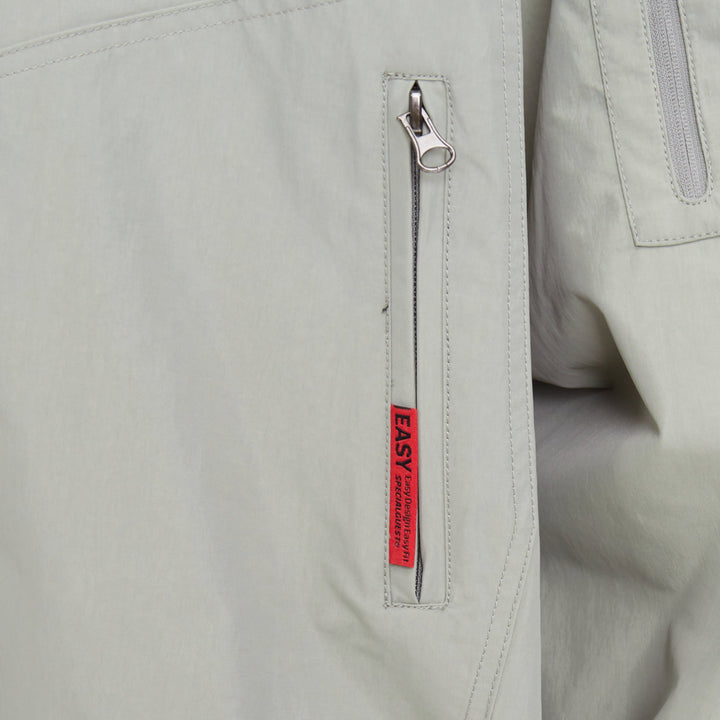 SPECIAL GUEST Easy Wide Anorak Jacket 3L gray waterproof zip utility pullover L