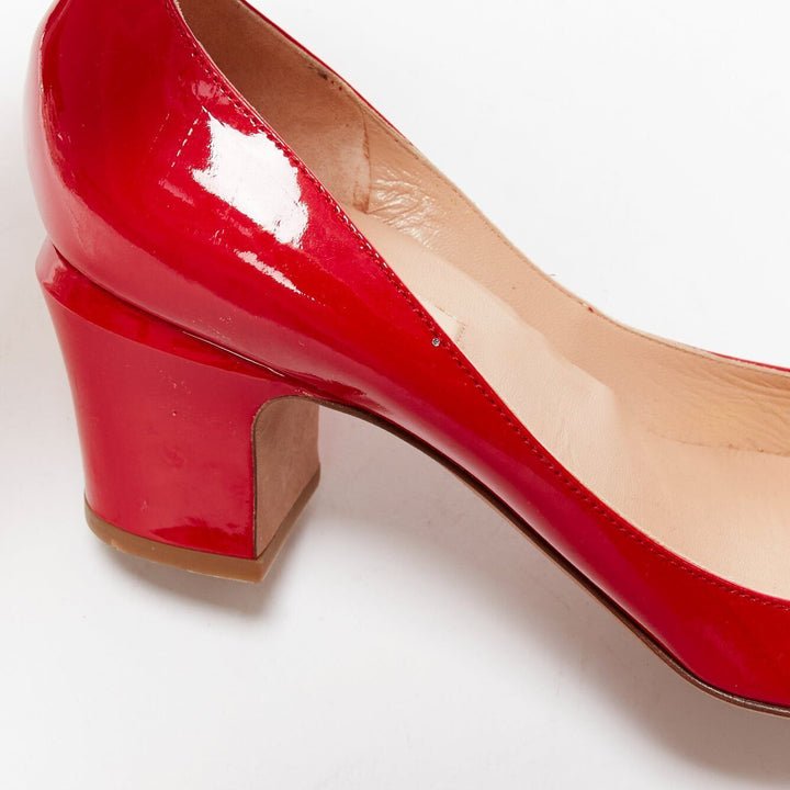 VALENTINO Tango 60 red patent leather Maryjane pumps EU38.5