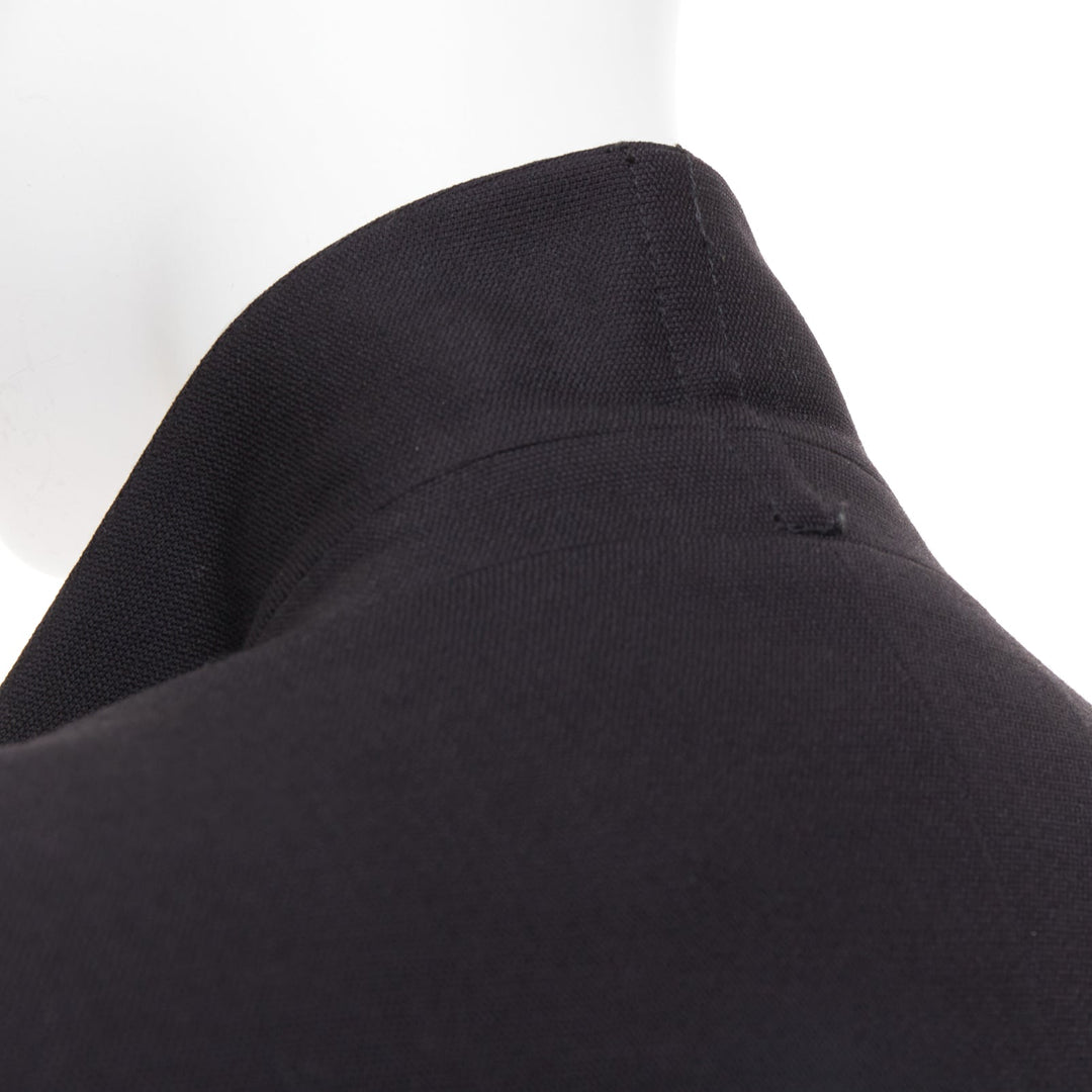 ALEXANDRE VAUTHIER COUTURE black stand peak lapel cropped tuxedo blazer jacket