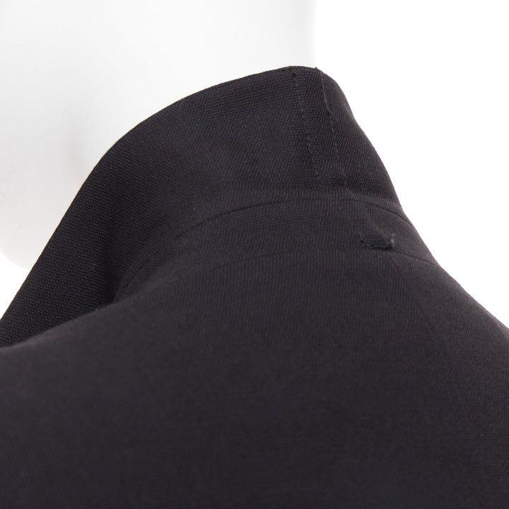 ALEXANDRE VAUTHIER COUTURE black stand peak lapel cropped tuxedo blazer jacket