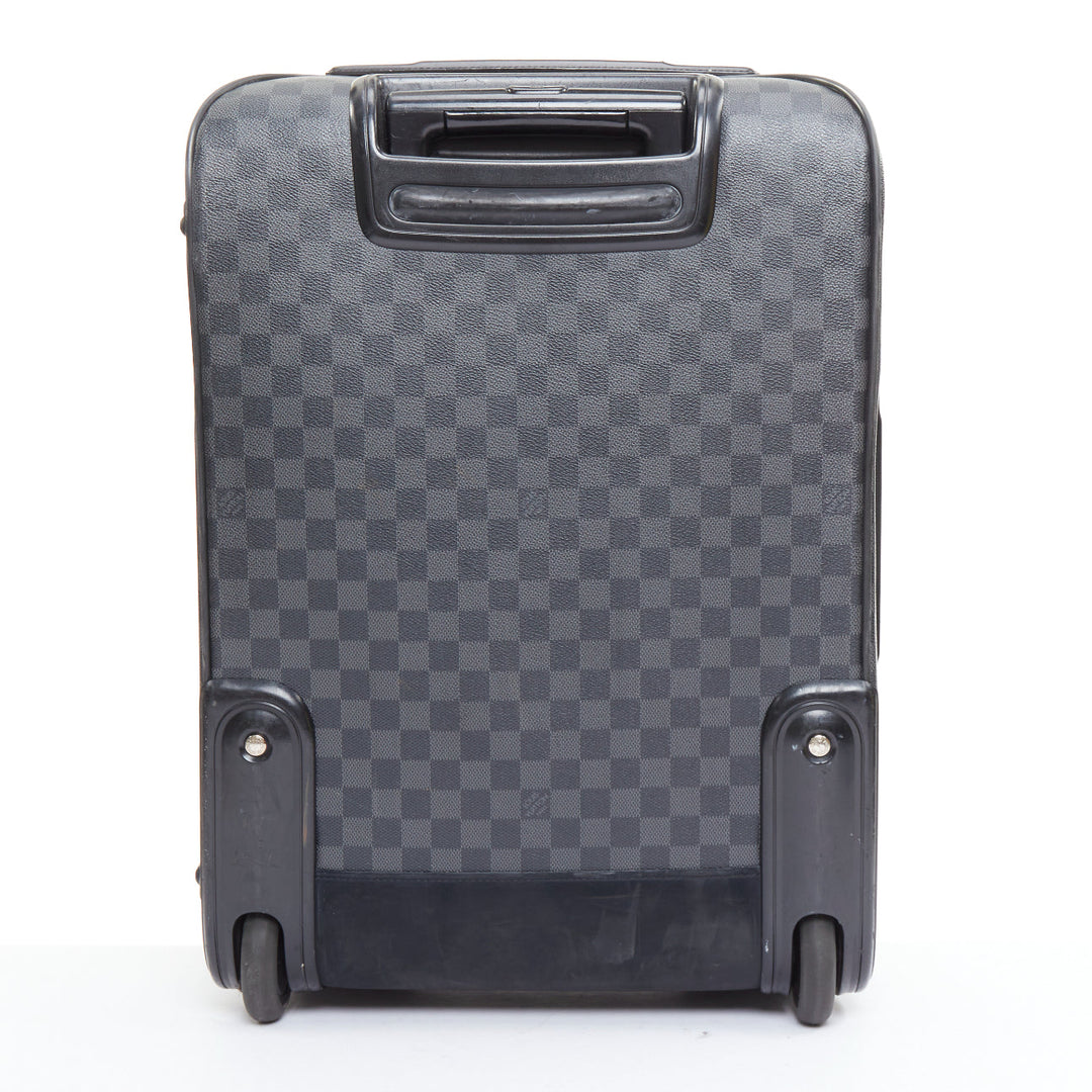 LOUIS VUITTON Damier Graphite Pegase Legere 55 black grey canvas luggage