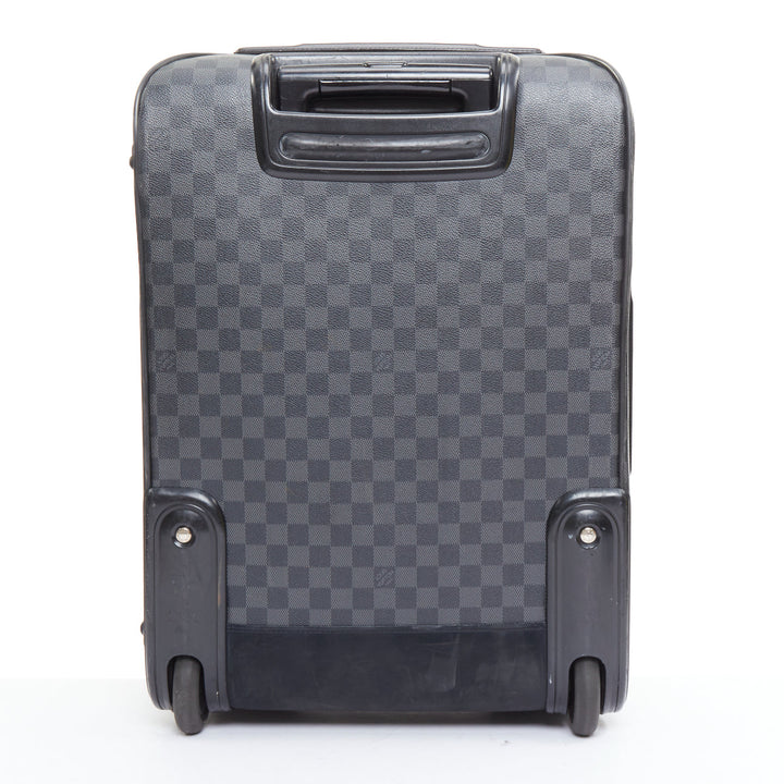 LOUIS VUITTON Damier Graphite Pegase Legere 55 black grey canvas luggage