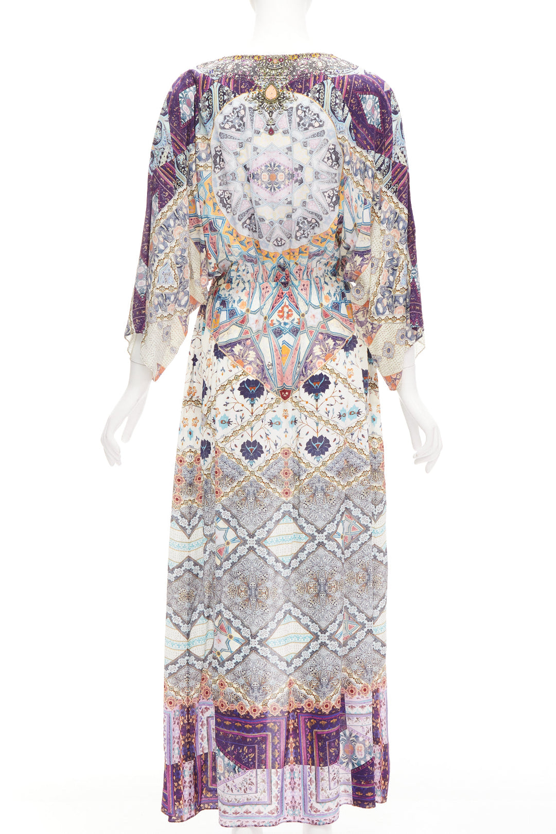 CAMILLA 2016 Tales Of Tatiana 100% silk embellished floral print dress S