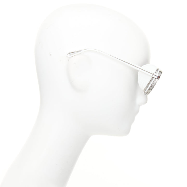 LINDA FARROW 2026 Baret Explorer LFL1631 white gold titanium shield sunglasses