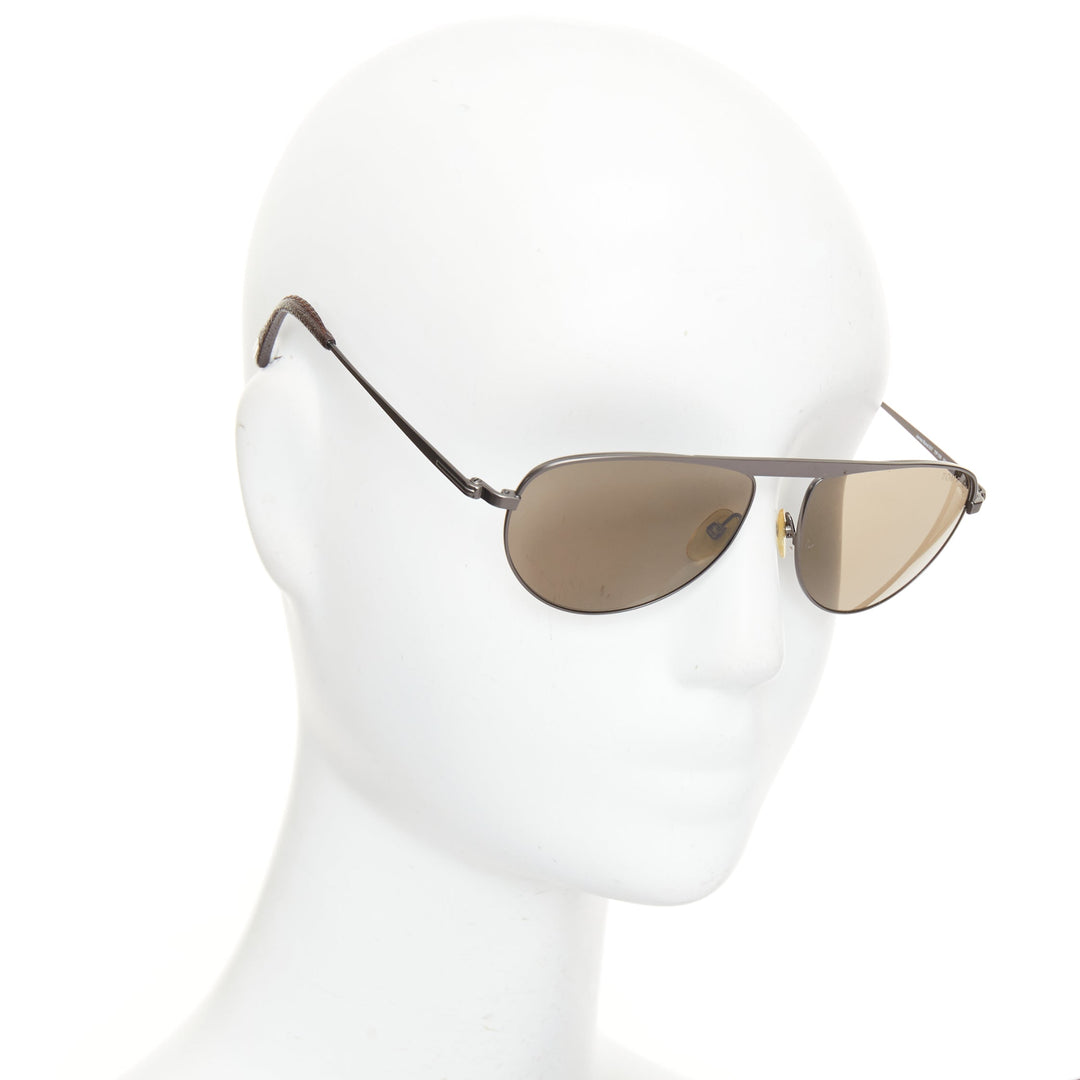 TOM FORD 2008 TF108 James Bond 007 gunmetal brown aviator sunglasses