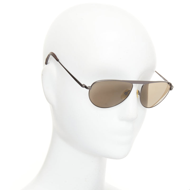TOM FORD 2008 TF108 James Bond 007 gunmetal brown aviator sunglasses