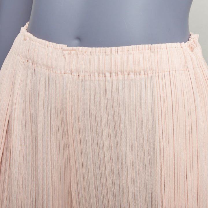 ISSEY MIYAKE Pleats Please pink plisse high waist wide mellow pants JP4 XL