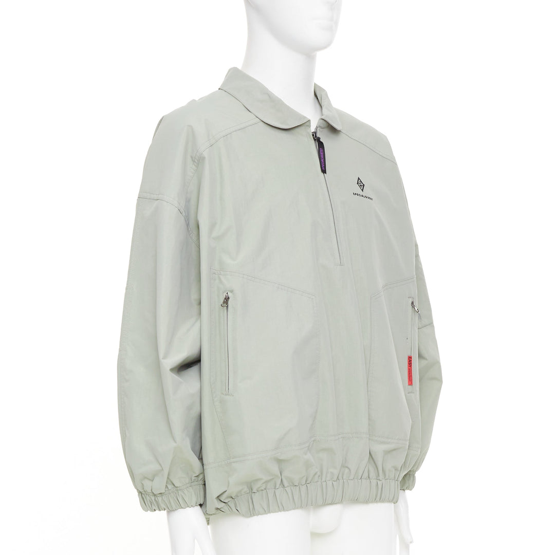 SPECIAL GUEST Easy Wide Anorak Jacket 3L gray waterproof zip utility pullover L