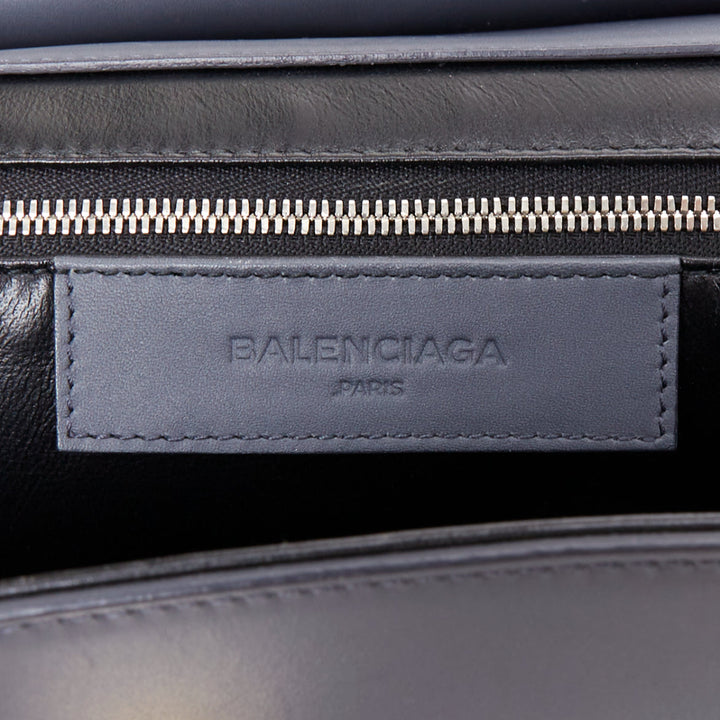 BALENCIAGA Le Dix Cartable Medium grey mix hardware structured top flap bag